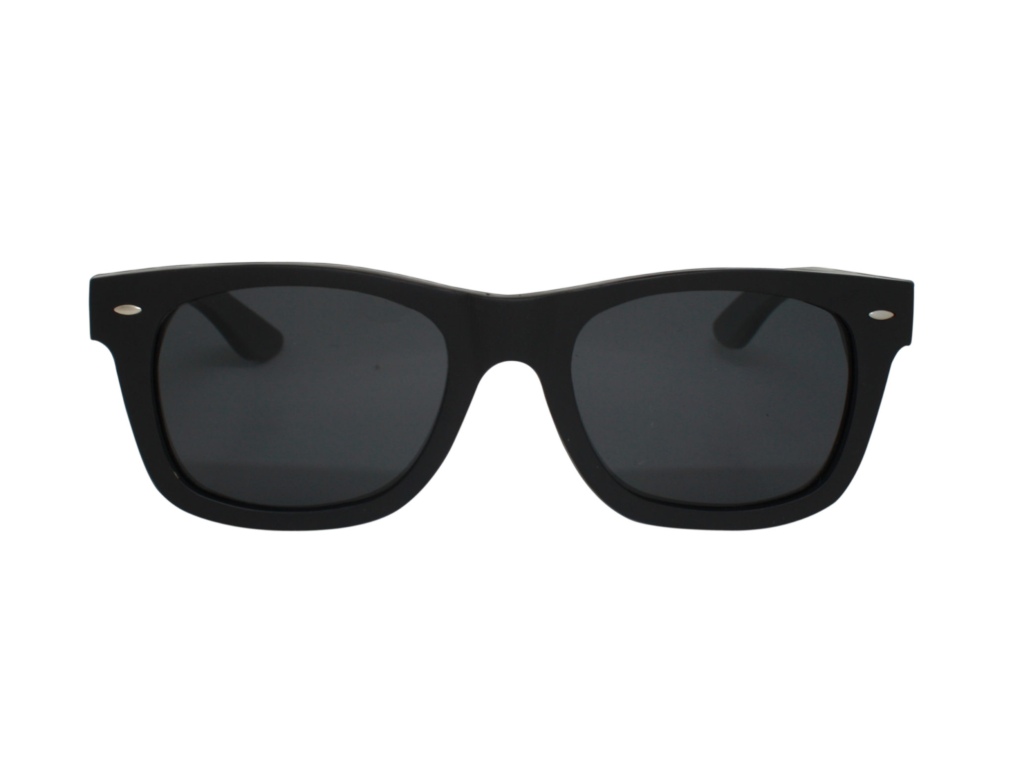 wayfarer style sunglasses black front | GOWOOD