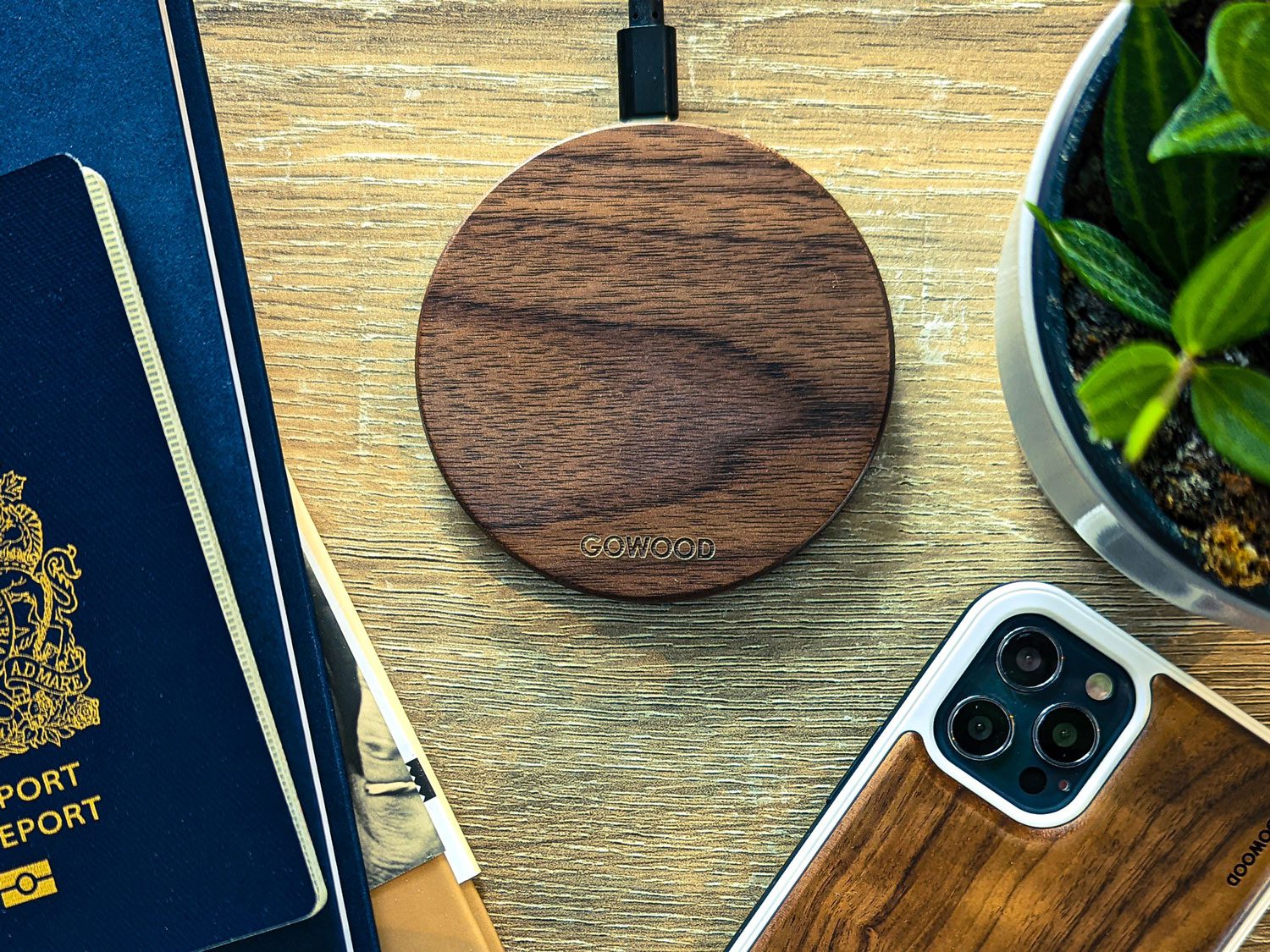 walnut wood charger